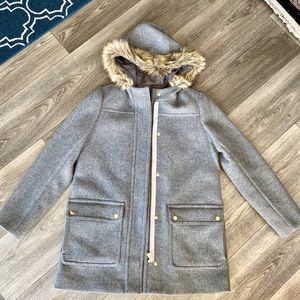 J. Crew Vail Parka Grey sz 8